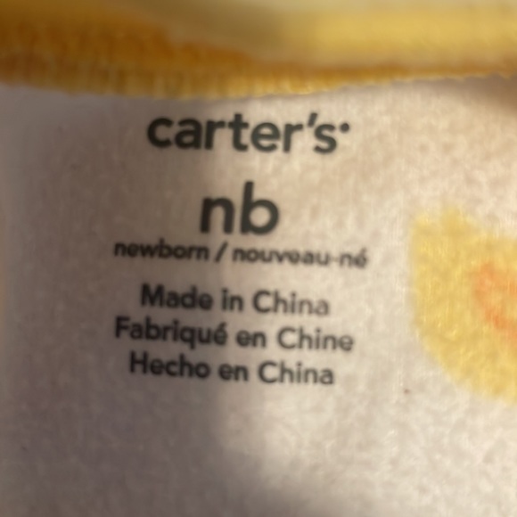 Carters newborn fleece onesie - Picture 2 of 2